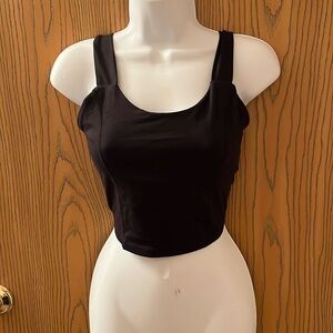 Black Criss Cross Back Sports Bra Tank Top